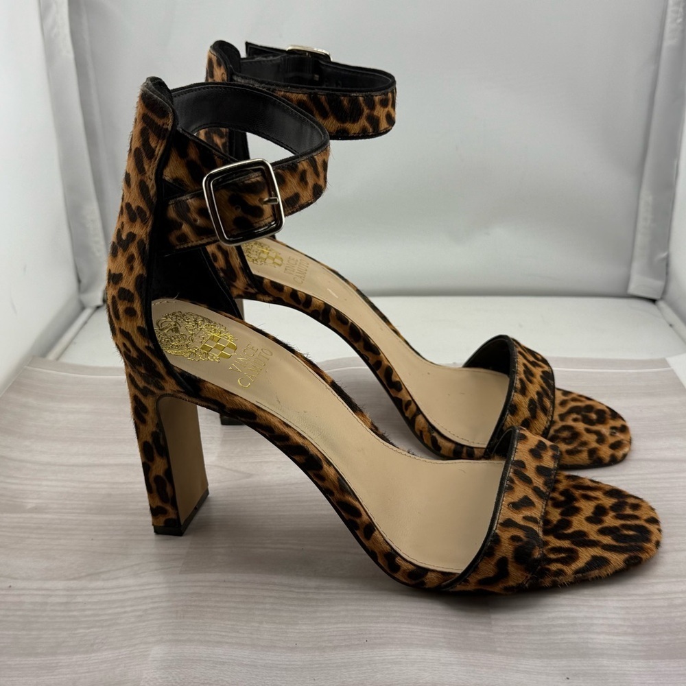 Vince Camuto Brown and Black Heeled Sandals
